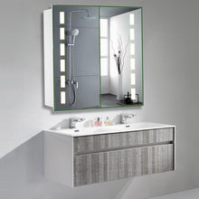 Load image into Gallery viewer, Rectangle Double Door LED Bathroom Mirror Cabinet Bathroom Mirror Cabinets Living and Home