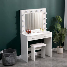 Load image into Gallery viewer, 80cm W New Hollywood Dressing Table Set with Large Lighted Mirror Dressing Tables Living and Home