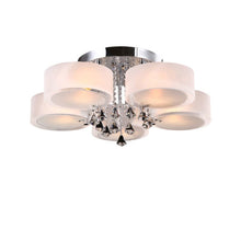 Load image into Gallery viewer, Ceiling Light Semi-Flush Mount , Cylindrical Acrylic Lampshades, Crystal Drops Ceiling Light Living and Home