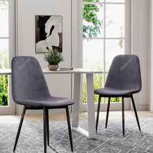 Load image into Gallery viewer, Set of 2 Velvet Upholstered Dining Chairs Rhombus Patterned Back Living and Home