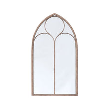 Load image into Gallery viewer, Distressed Gold Arched Window Wall Mirror with Iron Frame Wall Mirrors Living and Home