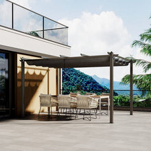 Load image into Gallery viewer, 300CM Elegant Aluminum Patio Pergola with Sun-Shade Canopy Living and Home