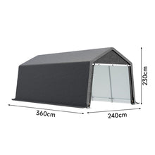 Load image into Gallery viewer, Galvanized Tube Storage Shed Garden Shed in Grey Living and Home 8*12ft