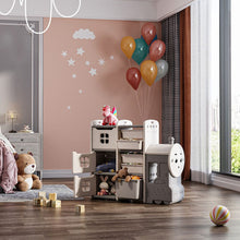 Load image into Gallery viewer, 3ft to 4ft Train-shaped Kids Toy Storage Shelves Organizer Kids' Furniture Living and Home Medium/96cm W