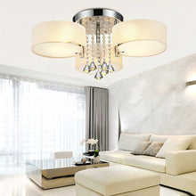 Load image into Gallery viewer, Ceiling Light Semi-Flush Mount , Cylindrical Acrylic Lampshades, Crystal Drops Ceiling Light Living and Home