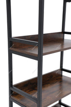 Load image into Gallery viewer, 5-Tier Arched Wooden Bookcase Storage Shelf Living and Home