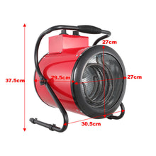 Load image into Gallery viewer, Electric Forced Air Patio Heater Cylinder 3KW Heater Living and Home