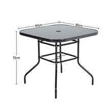 Load image into Gallery viewer, 80/105cm Wide Square Garden Table Patio Outdoor Dining Table Coffee Bistro Table Garden Dining Table Living and Home