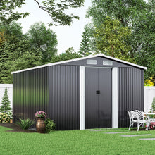 Load image into Gallery viewer, Large Metal Garden Tool Storage Shed