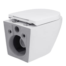 Load image into Gallery viewer, 35cm W White Bathroom Wall Mounted Elongated Toilet Toilet Living and Home