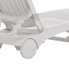 Load image into Gallery viewer, 193cm D Outdoor Folding Lounge Chair Recliner with Wheels Sunloungers Living and Home