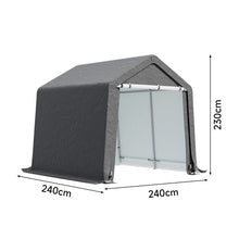 Load image into Gallery viewer, Galvanized Tube Storage Shed Garden Shed in Grey Living and Home 8*8ft