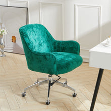 Load image into Gallery viewer, Velvet Upholstered Wheeled Swivel Office Chair Living and Home Light Green
