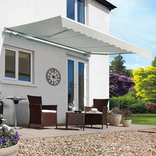 Load image into Gallery viewer, Retractable Patio Awning - Manual Shelter - Grey Awnings Living and Home