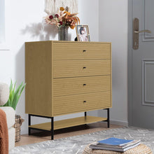 Load image into Gallery viewer, 4-Tier Bedroom Chest Storage Cabinet with Bottom Shelf Living and Home