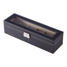 Load image into Gallery viewer, Livingandhome 6-Slot Elegant Faux Leather Watch Display Case