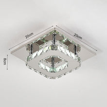 Load image into Gallery viewer, Modern Square Tiered Crystal Ceiling Light Ceiling Light Living and Home