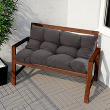 Load image into Gallery viewer, Livingandhome Rectangular Tufted Bench Cushion Seat Pad - Dark Grey