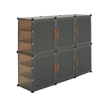 Load image into Gallery viewer, Modern Grey Shoe Storage Cabinet Cabinets Living and Home