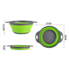 Load image into Gallery viewer, Collapsible Kitchen Silicone Colander Strainer Bowl Kitchen Storage Baskets Living and Home