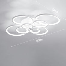 Load image into Gallery viewer, 4/6/8 Rings Circle LED Semi-Flush Ceiling Light Dimmable/Non-Dimmable Ceiling Light Living and Home