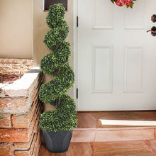 Load image into Gallery viewer, 2 Pack Artificial Topiary Spiral Boxwood Tree Fake Plant Artificial Plants Living and Home