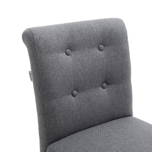 Load image into Gallery viewer, Set of 2 Contemporary Buttoned Accent Dining Chair Studded Rim Blue/Grey Living and Home