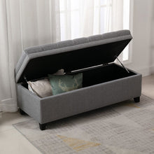 Load image into Gallery viewer, Linen Padded Cushion Bed End Bench Storage Seat Living and Home