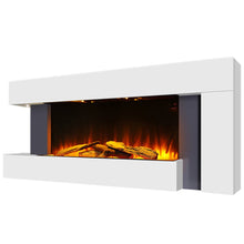 Load image into Gallery viewer, 50 Inch LED Electric Fireplace L Shaped Wall Mounted Electric Fire Fireplaces Living and Home