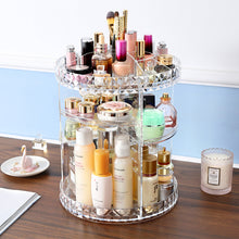 Load image into Gallery viewer, Livingandhome Transparent Acrylic Rotating Multifunctional Makeup Organizer