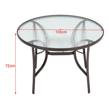 Load image into Gallery viewer, Garden Ripple Round Table With Umbrella Hole Or 4/6 Stacking Chairs GARDEN DINING SETS Living and Home