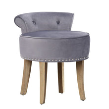 Load image into Gallery viewer, Vintage Low Back Make-up Chair with Wooden Legs Living and Home