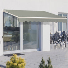 Load image into Gallery viewer, Retractable Patio Awning - Manual Shelter - Grey Awnings Living and Home