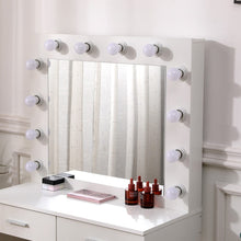 Load image into Gallery viewer, 80cm W New Hollywood Dressing Table Set with Large Lighted Mirror Dressing Tables Living and Home