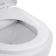 Load image into Gallery viewer, 35cm W White Bathroom Wall Mounted Elongated Toilet Toilet Living and Home