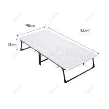 Load image into Gallery viewer, Metal Bifold Folding Bed With Wheels Living and Home