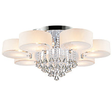 Load image into Gallery viewer, Ceiling Light Semi-Flush Mount , Cylindrical Acrylic Lampshades, Crystal Drops Ceiling Light Living and Home