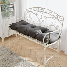 Load image into Gallery viewer, Livingandhome Dark Grey Rectangular Tufted Bench Cushion Seat Pad - Dark Grey