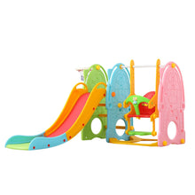 Load image into Gallery viewer, Colourful Toddler Swing and Slide Playset Indoor Outdoor Living and Home