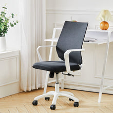 Load image into Gallery viewer, Mesh Adjustment Lumbar Support Back Ergonomic Swivel Office Chair with Wheels Home Office Chairs Living and Home Black