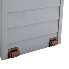 Load image into Gallery viewer, Outdoor Grey Chest Storage Box wih Brown Cover Garden storage Living and Home