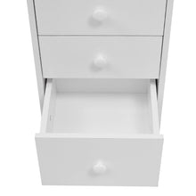 Load image into Gallery viewer, 106cm White 3 Drawers Manicure Table with Metal Leg Dressing Tables Living and Home