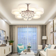 Load image into Gallery viewer, Ceiling Light Semi-Flush Mount , Cylindrical Acrylic Lampshades, Crystal Drops Ceiling Light Living and Home