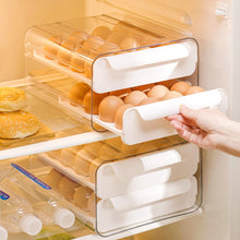 Load image into Gallery viewer, Double-layer Transparent Egg Storage Drawer Box Kitchen Storage Baskets Living and Home