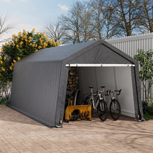 Load image into Gallery viewer, Galvanized Tube Storage Shed Garden Shed in Grey Living and Home