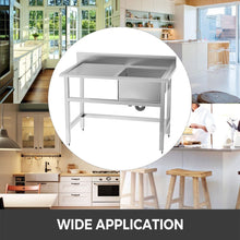 Load image into Gallery viewer, 4ft Stainless Steel Kitchen Commercial Sink Kitchen Sinks Living and Home