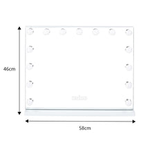 Load image into Gallery viewer, Livingandhome Hollywood LED Vanity Mirror with Bluetooth White