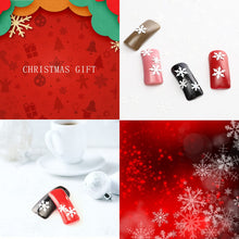 Load image into Gallery viewer, Christmas Nail Art Laser Ultra Thin Super Sticky Snowflake Nail Patches Set of 7 Living and Home
