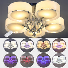 Load image into Gallery viewer, Ceiling Light Semi-Flush Mount , Cylindrical Acrylic Lampshades, Crystal Drops Ceiling Light Living and Home