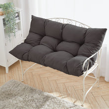 Load image into Gallery viewer, Livingandhome Rectangular Tufted Bench Cushion Seat Pad - Dark Grey